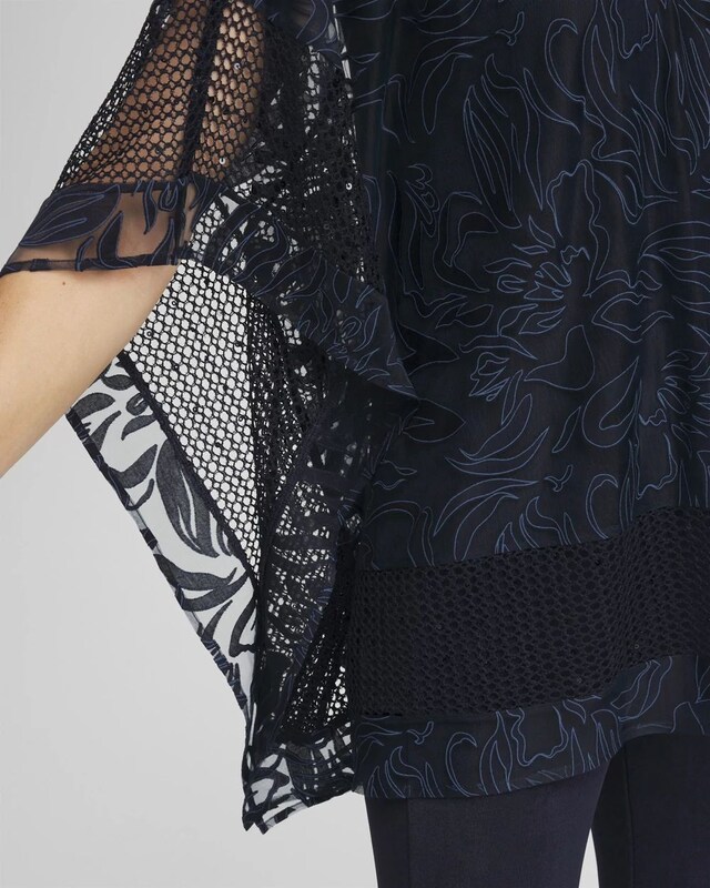 Travelers Collection Burnout Poncho - image 4